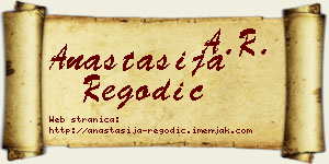 Anastasija Regodić vizit kartica